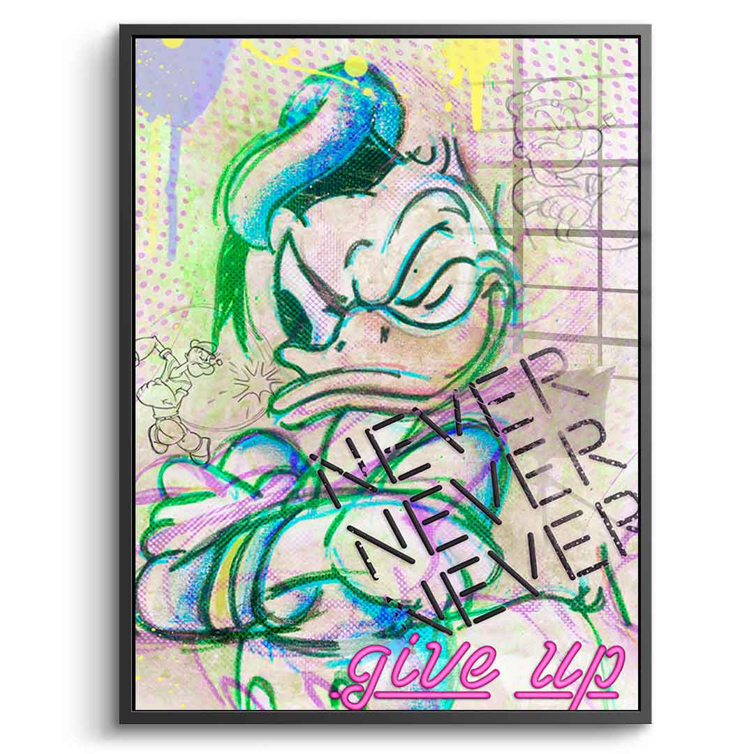 Never give up - Acrylic glass