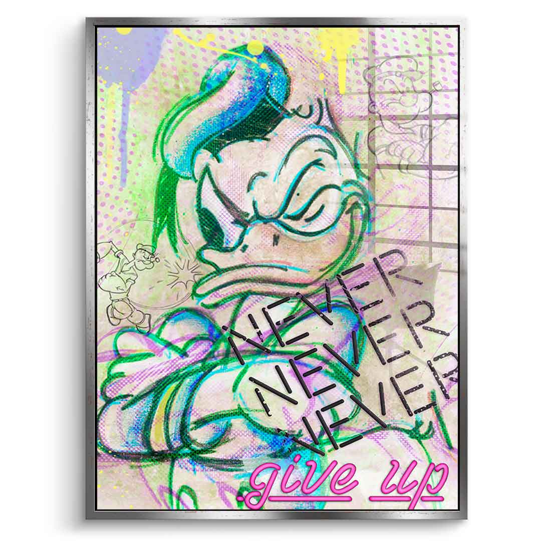 Never give up - Acrylic glass