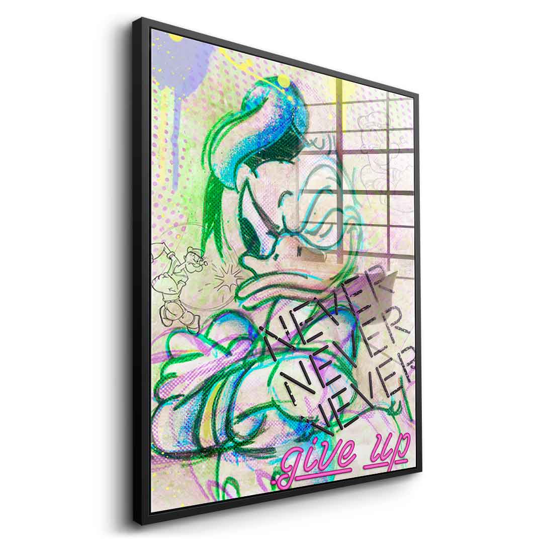 Never give up - Acrylic glass