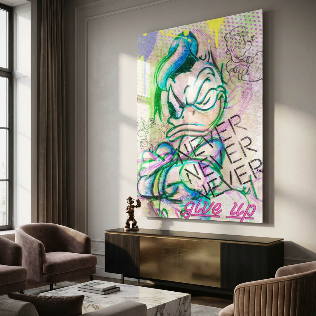 Never give up - Acrylic glass