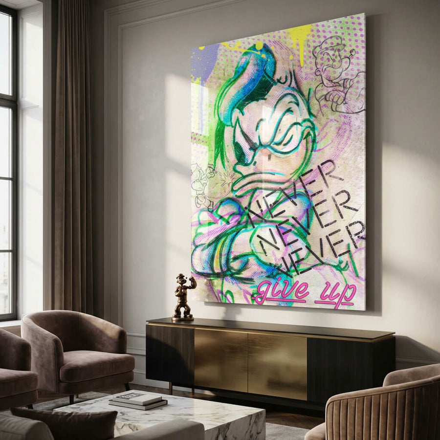 Never give up - Acrylic glass