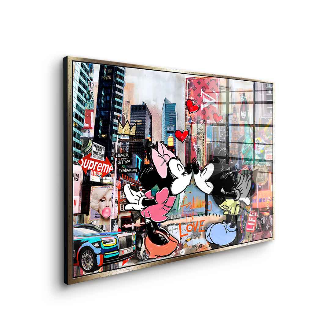 Kiss in New York City - Acrylglas