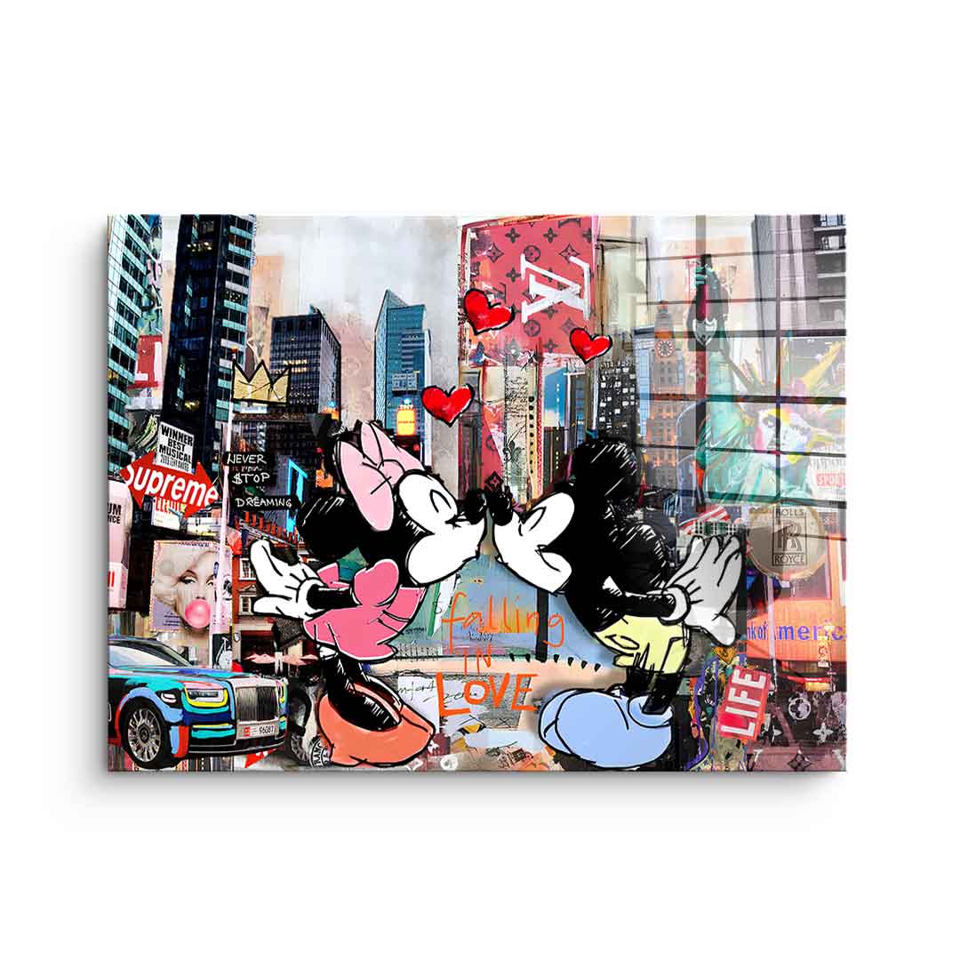 Kiss in New York City - Acrylglas