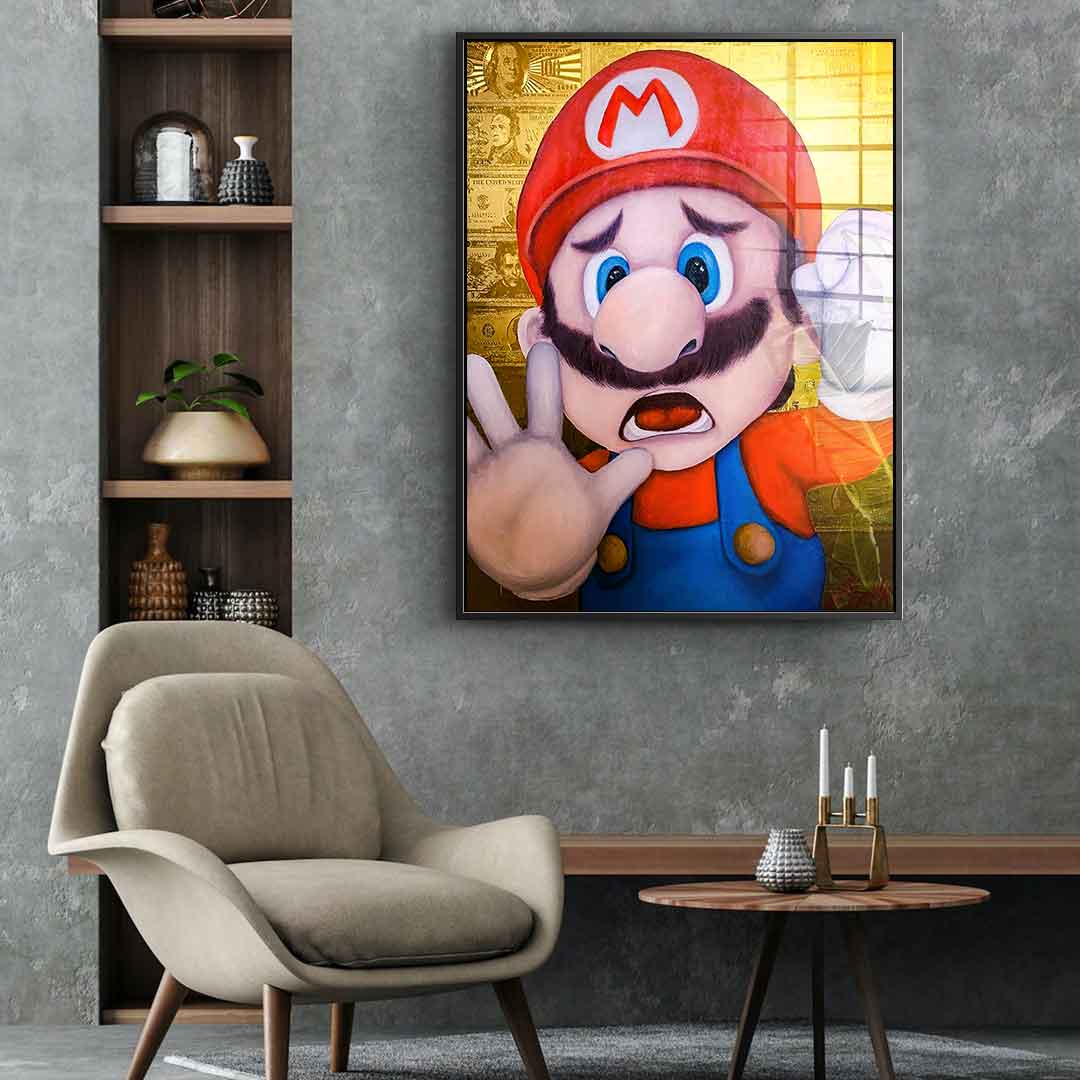 Knocking Mario - Acrylglas