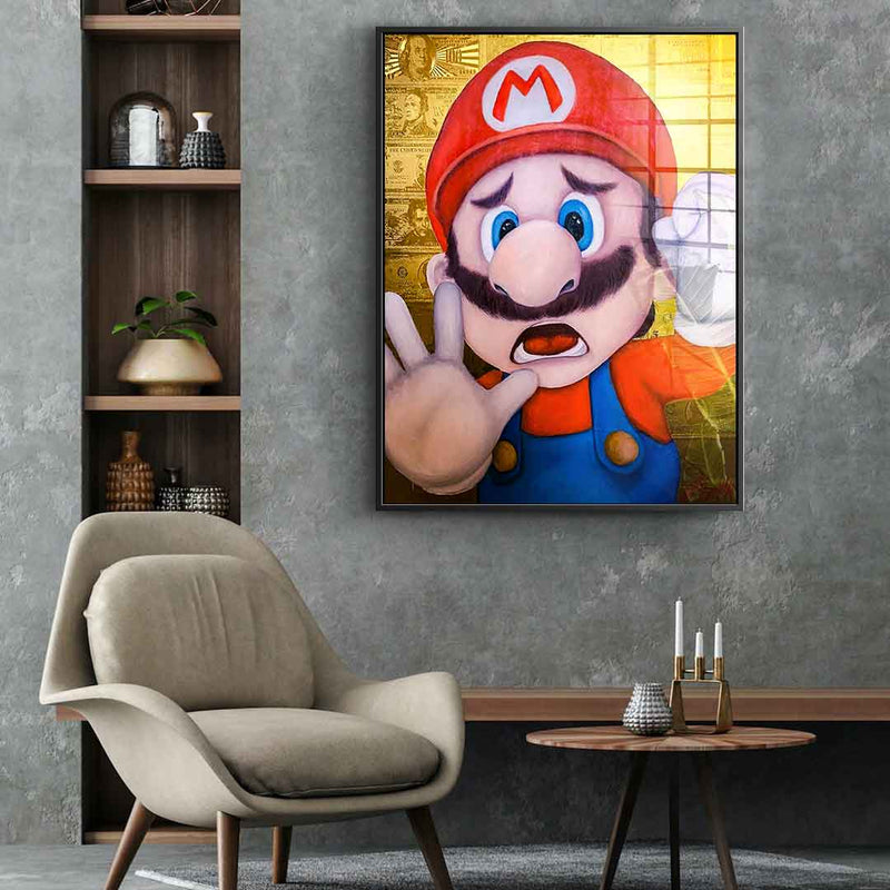 Knocking Mario - acrylic glass