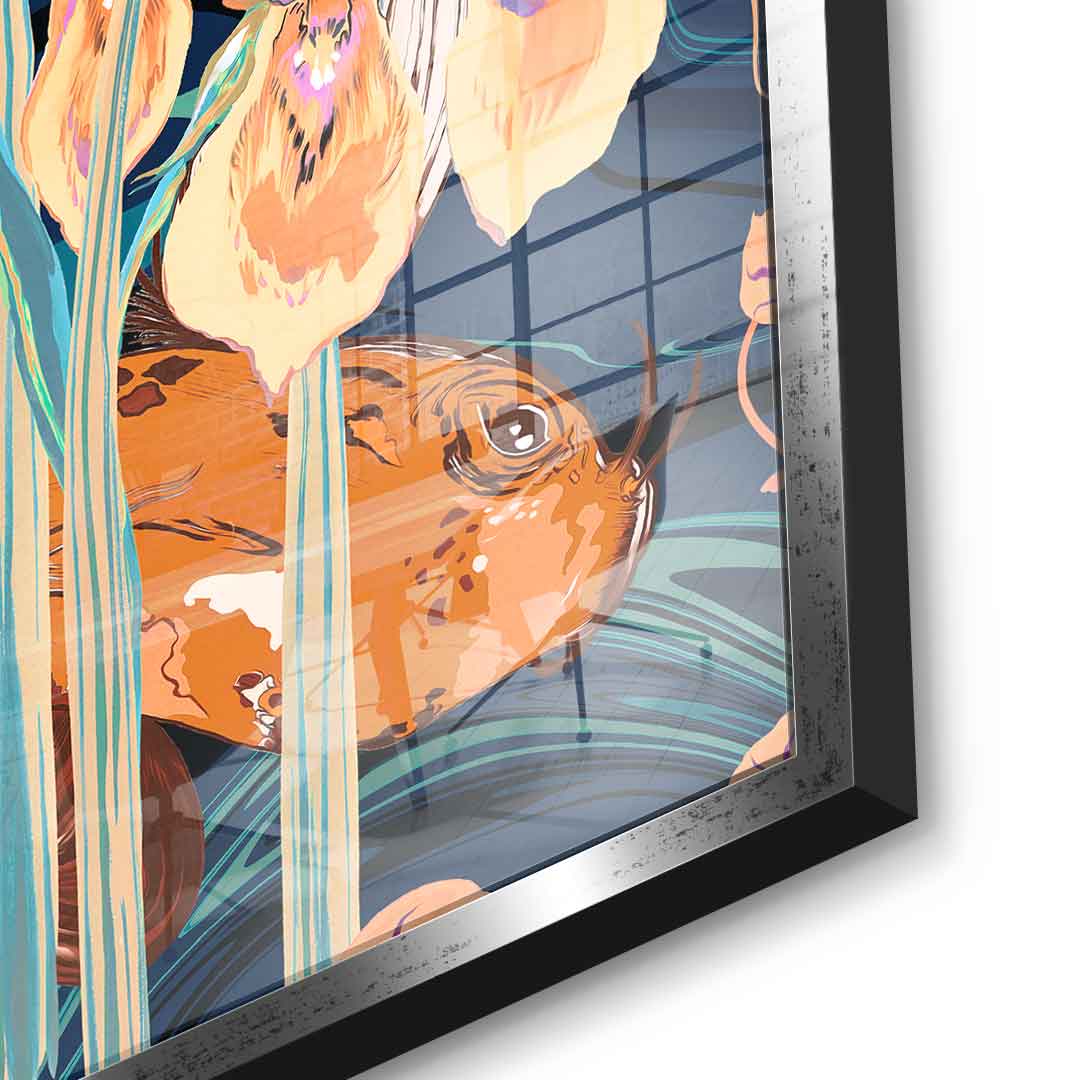 Koi Flower Spin - Acrylic glass