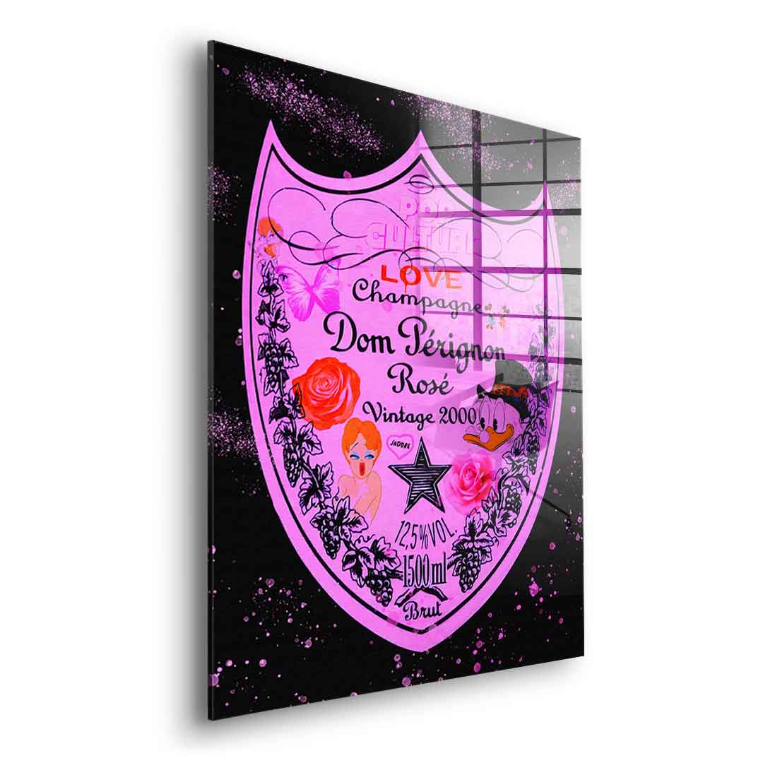 LOVE DOM PERIGNON Rosé - Acrylic glass