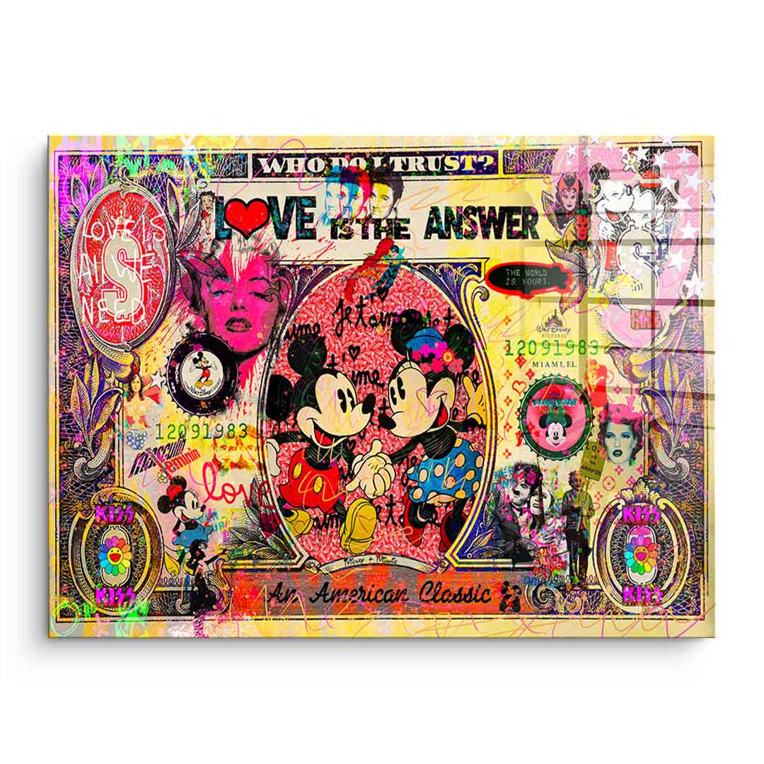 LOVE IS THE ANSWER - Acrylglas