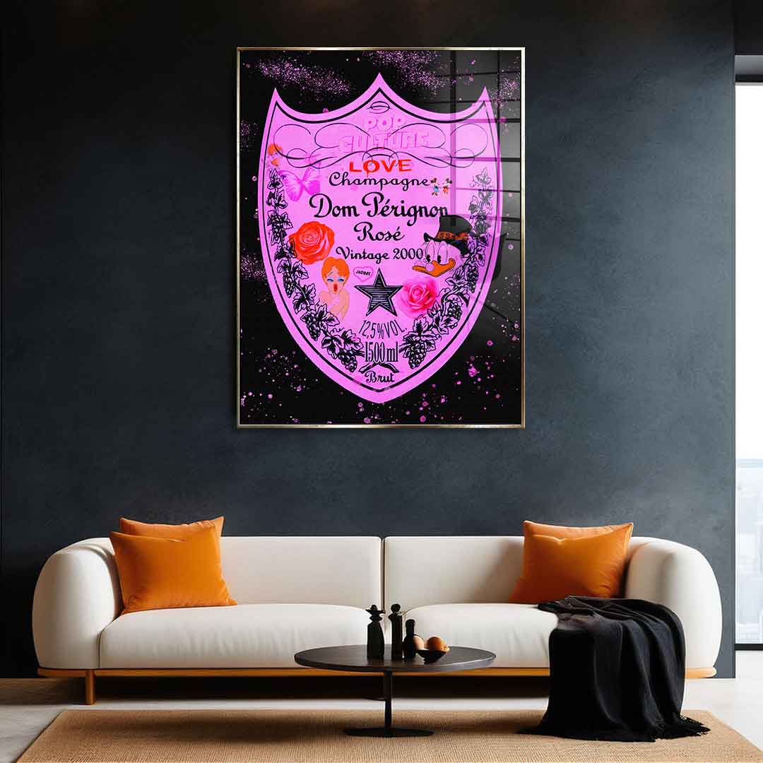 LOVE DOM PERIGNON Rosé - Acrylic glass