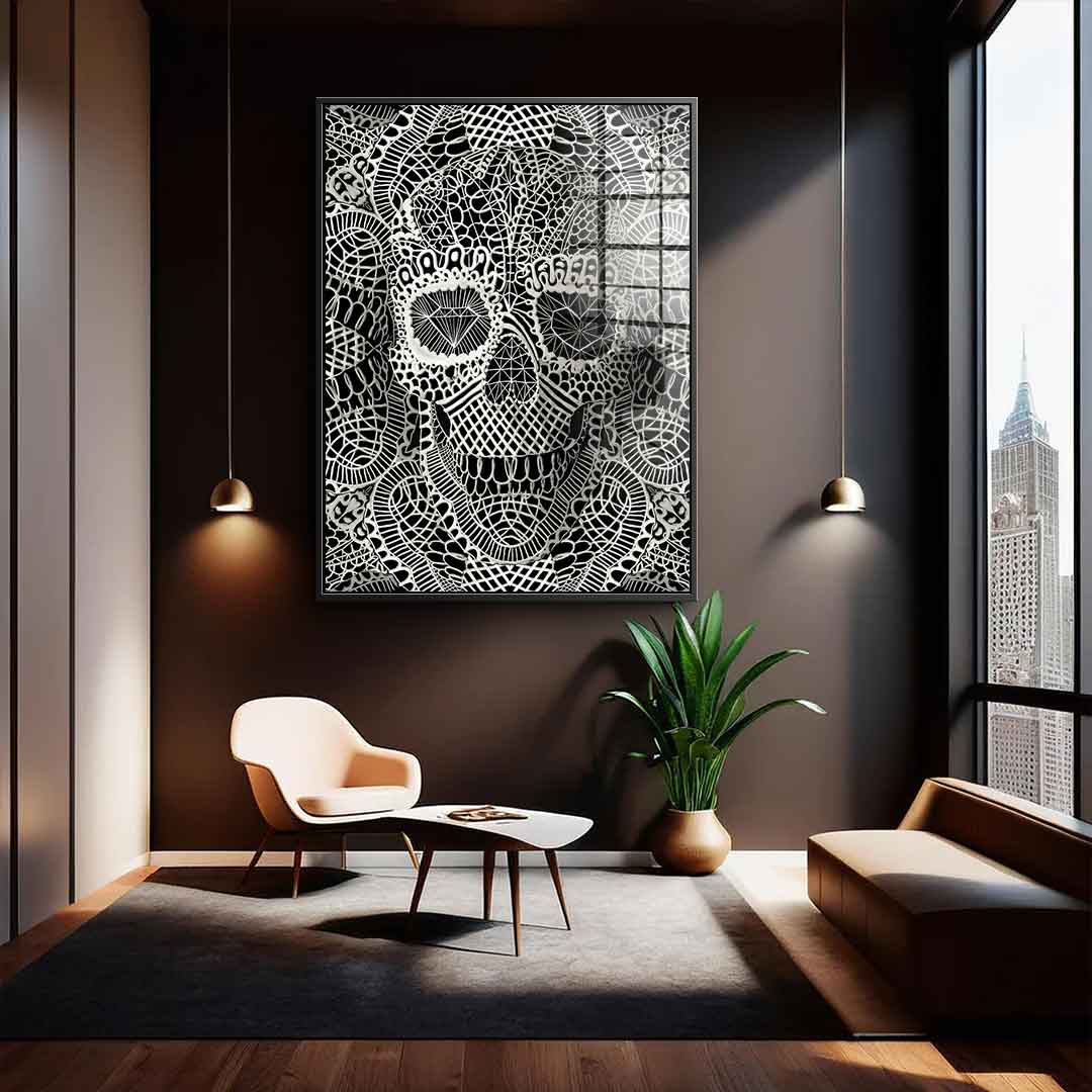 Lace Skull 2 - Acrylglas