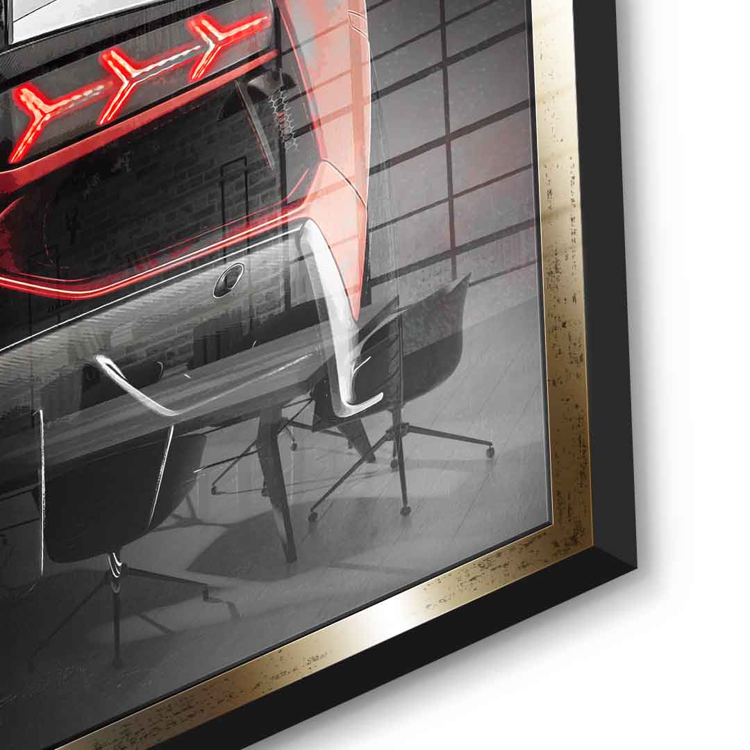 Lambo Backside - Acrylglas