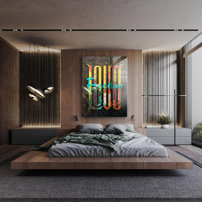 LOVE FREEDOM - Acrylglas