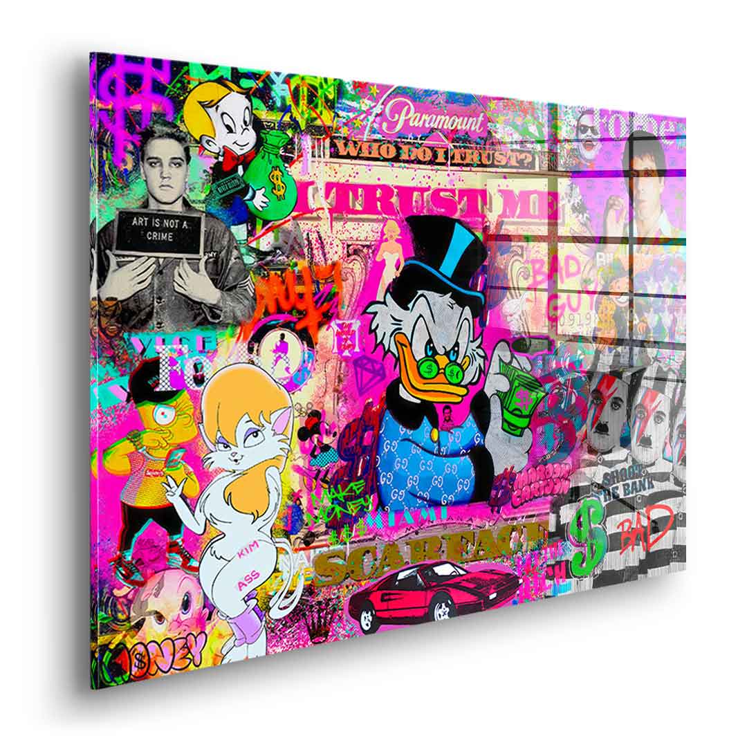 MONEY NEVER SLEEP - Acrylglas