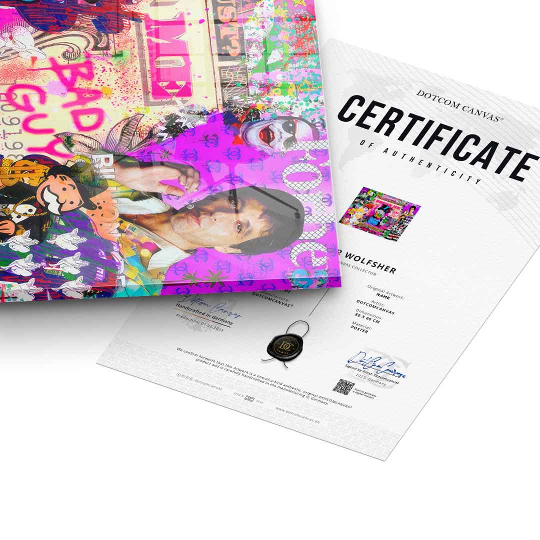 MONEY NEVER SLEEP - Acrylglas