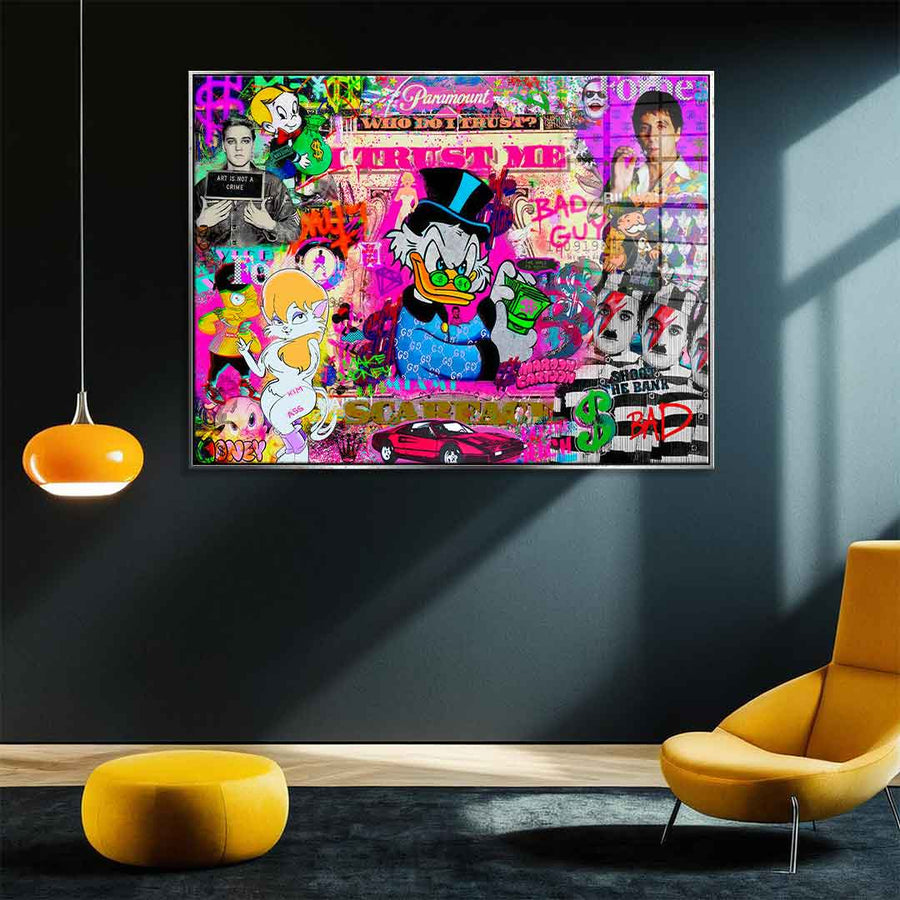 MONEY NEVER SLEEP - Acrylic glass