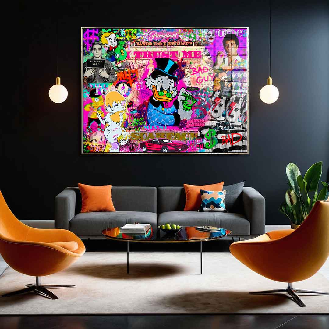 MONEY NEVER SLEEP - Acrylglas