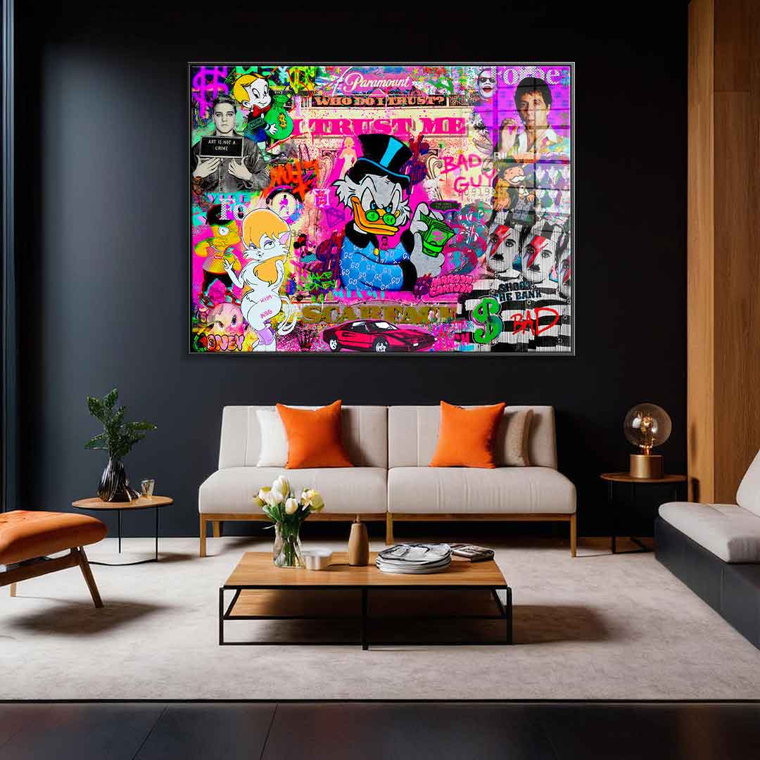 MONEY NEVER SLEEP - Acrylglas