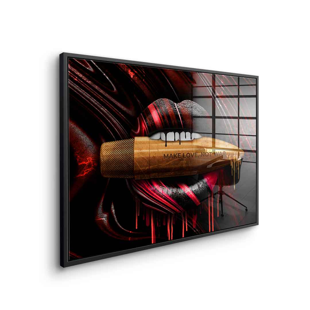 MAKE LOVE NOT WAR - Acrylic glass