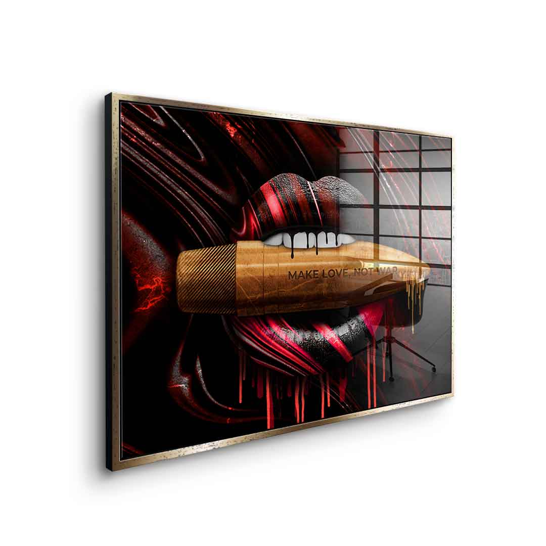 MAKE LOVE NOT WAR - Acrylic glass