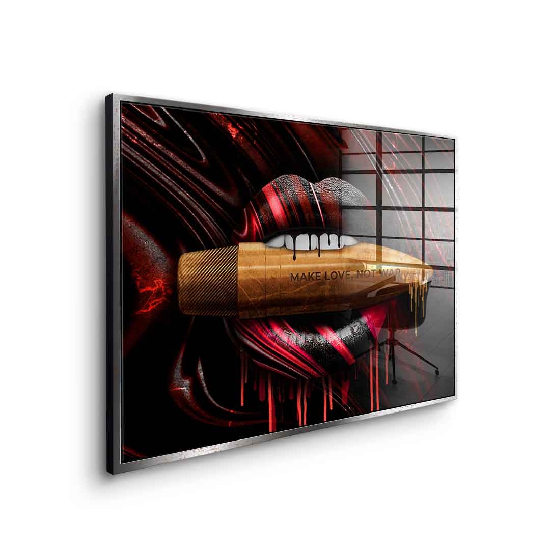 MAKE LOVE NOT WAR - Acrylic glass