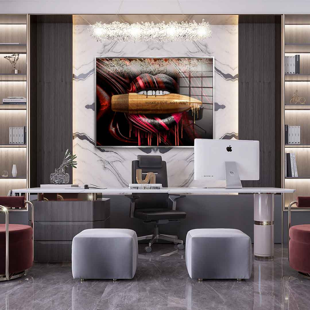 MAKE LOVE NOT WAR - Acrylic glass