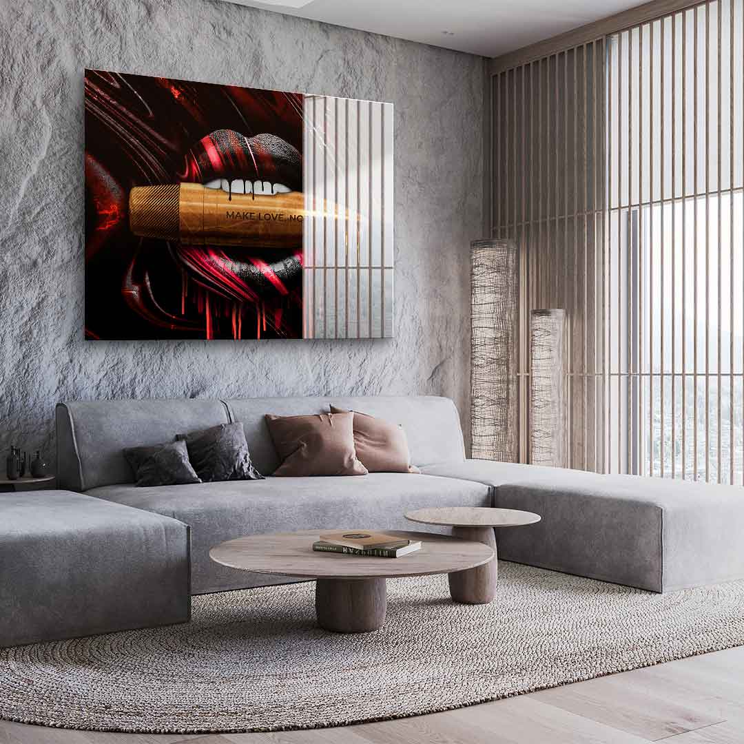 MAKE LOVE NOT WAR - Acrylic glass