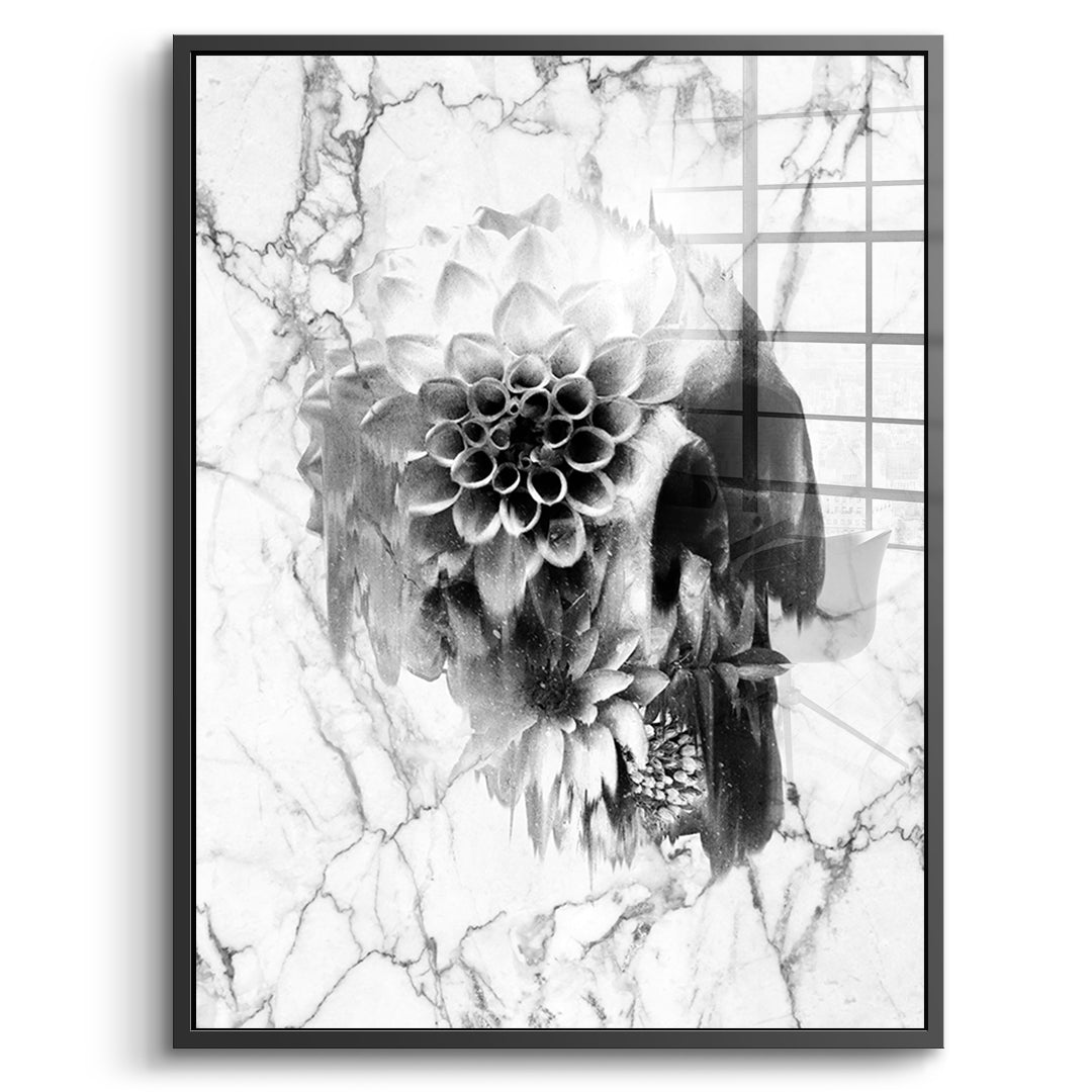 Marble Decay Skull - Acrylic glass