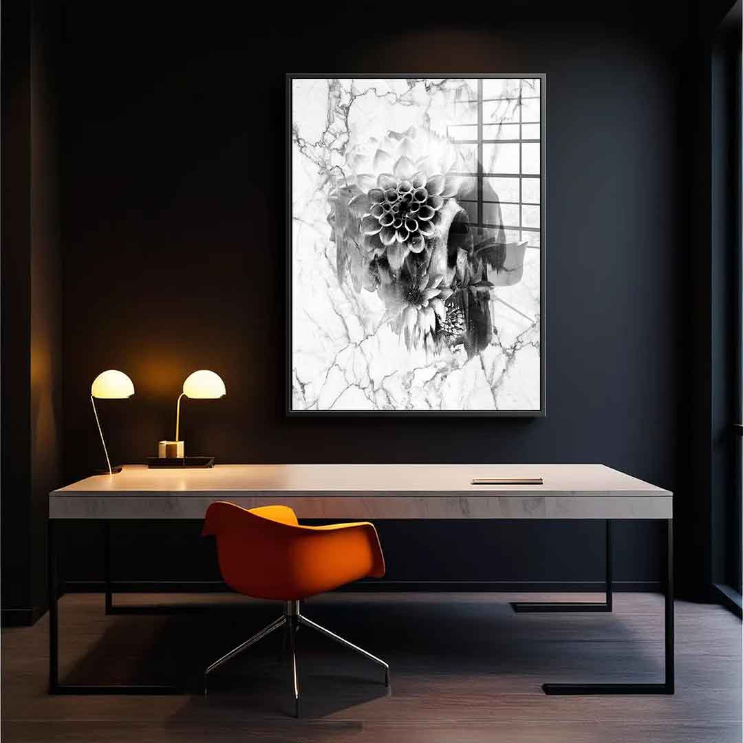 Marble Decay Skull - Acrylic glass