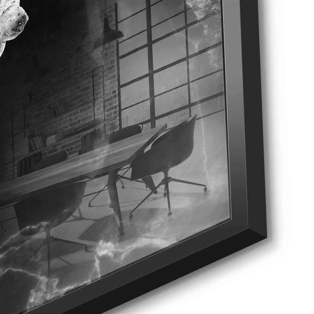 Marble Floral Skull - Acrylic glass