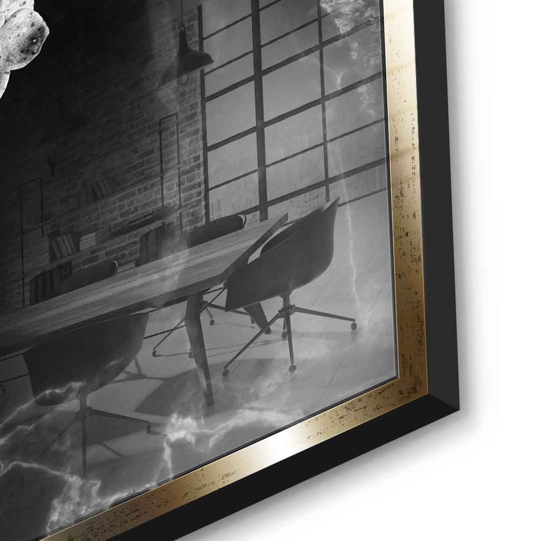 Marble Floral Skull - Acrylic glass