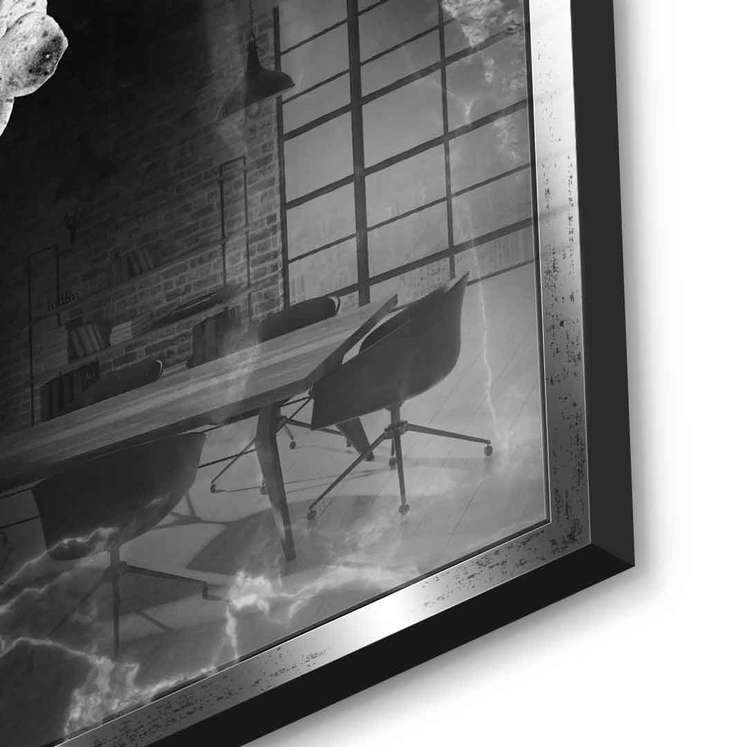 Marble Floral Skull - Acrylic glass