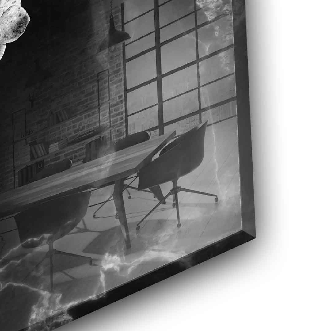 Marble Floral Skull - Acrylic glass