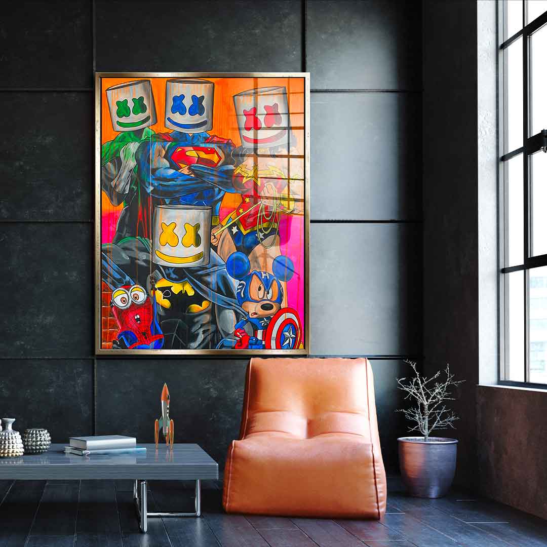 Marshmello Heroes - Acrylic glass