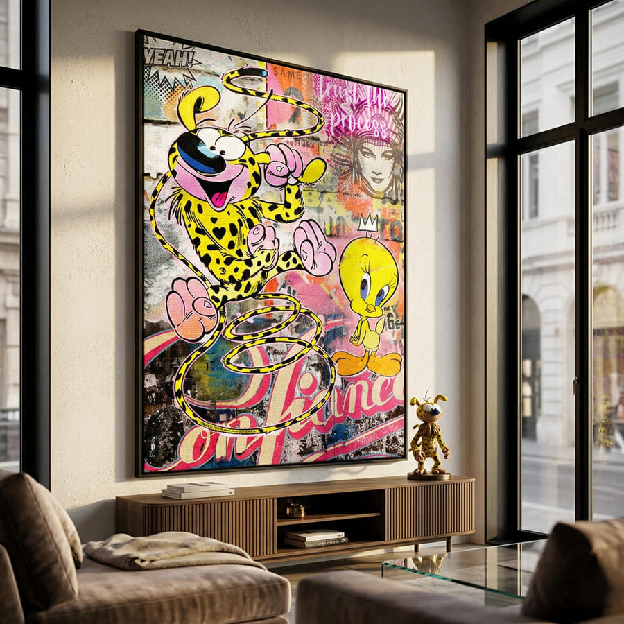 Marsupilami & Tweety - Acrylic Glass