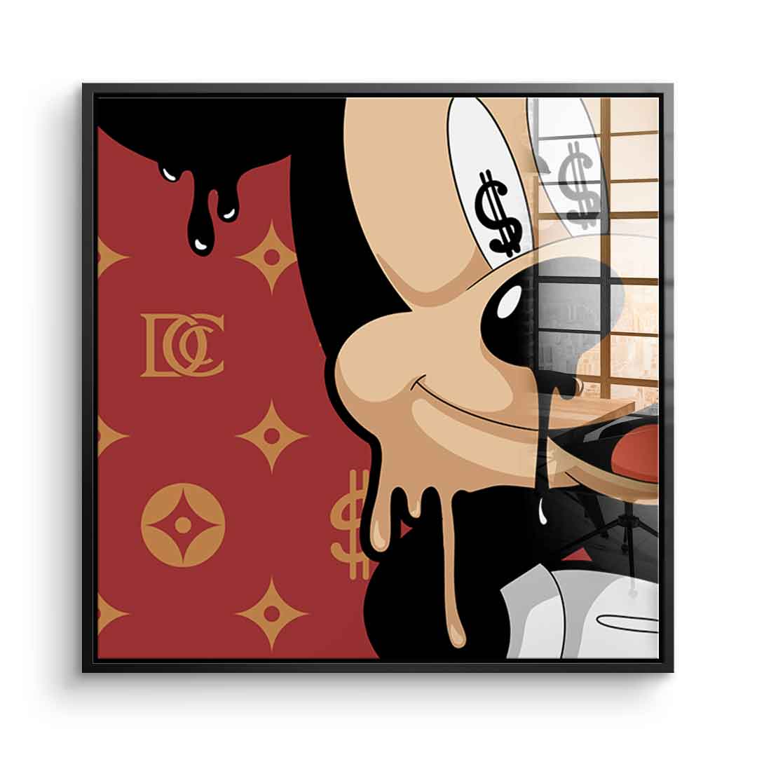 Melting Mickey - Quadrat Edition - Acrylglas