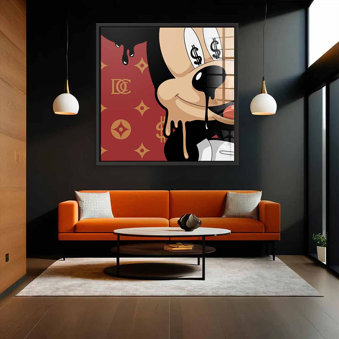 Melting Mickey - Quadrat Edition - Acrylglas