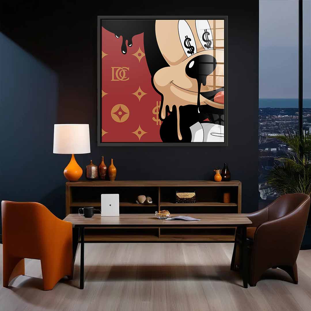 Melting Mickey - Quadrat Edition - Acrylglas