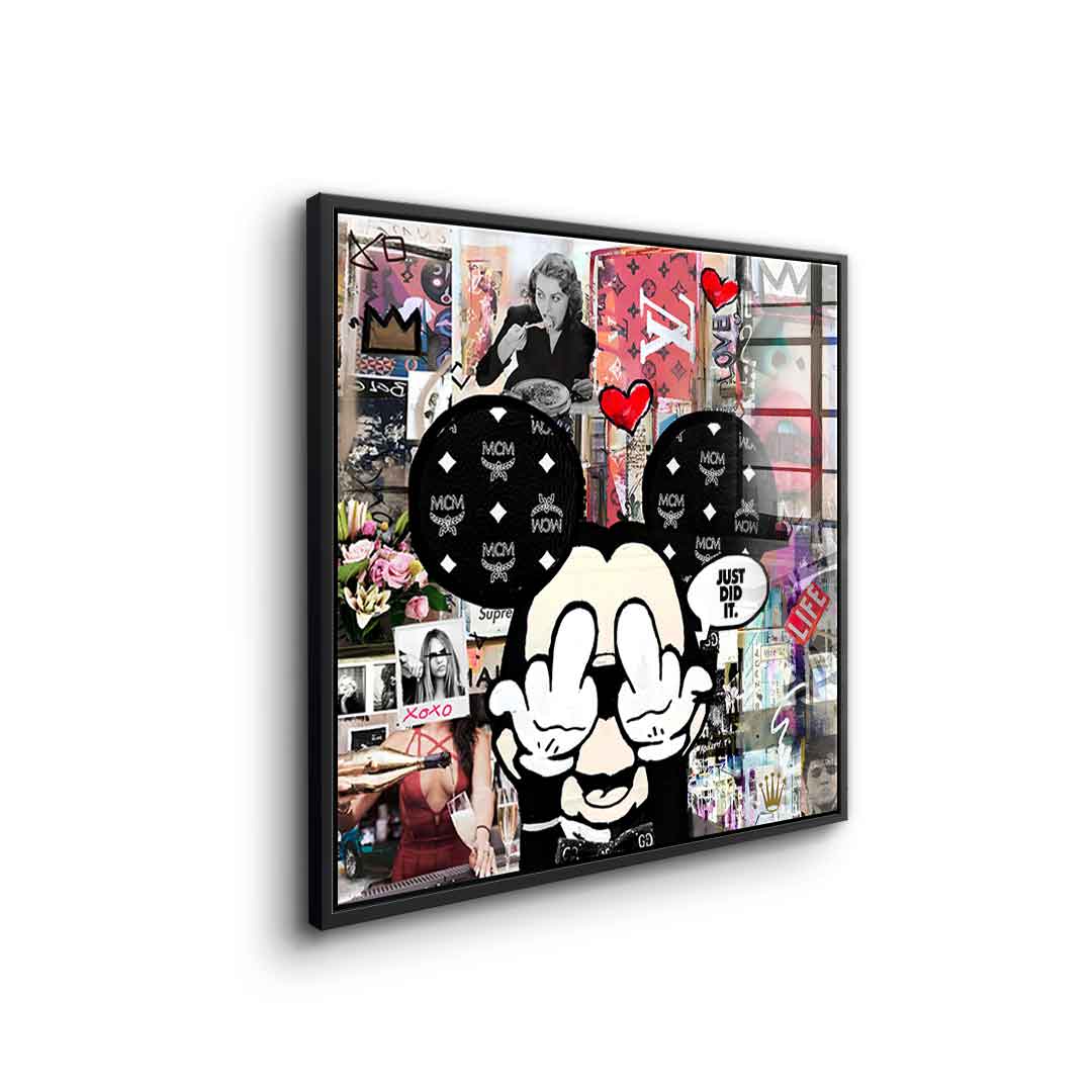 Comic Mouse, Just Did It - Acrylic Glass