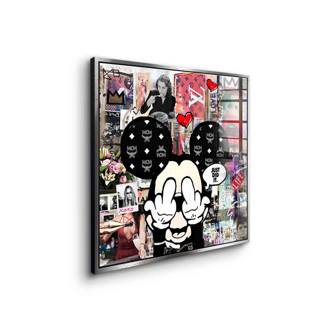 Comic Mouse, Just Did It - Acrylic Glass