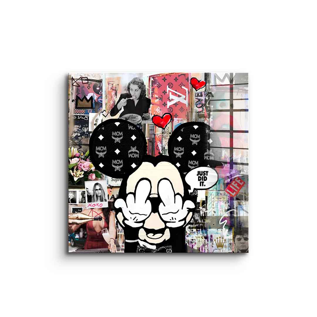 Comic Mouse, Just Did It - Acrylic Glass