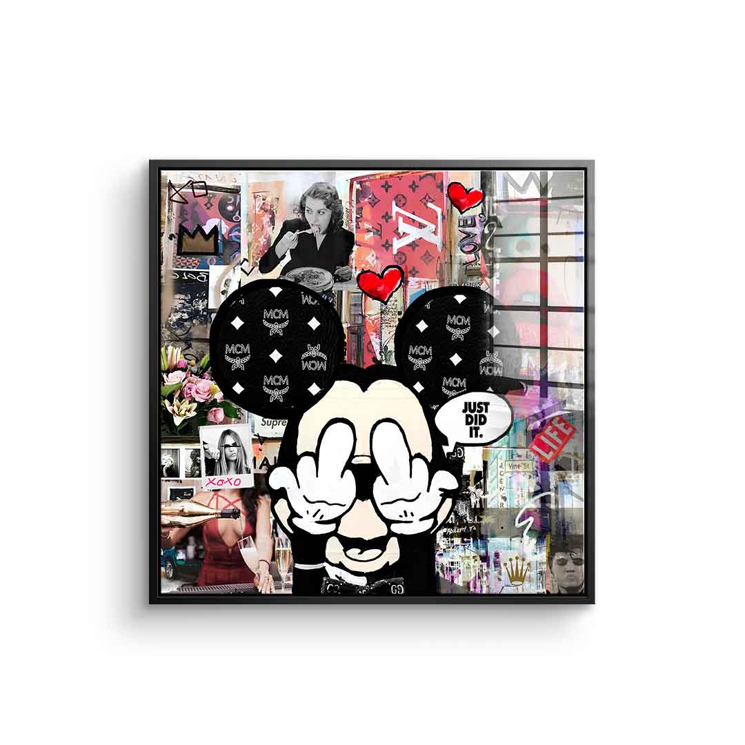 Comic Mouse, Just Did It - Acrylic Glass