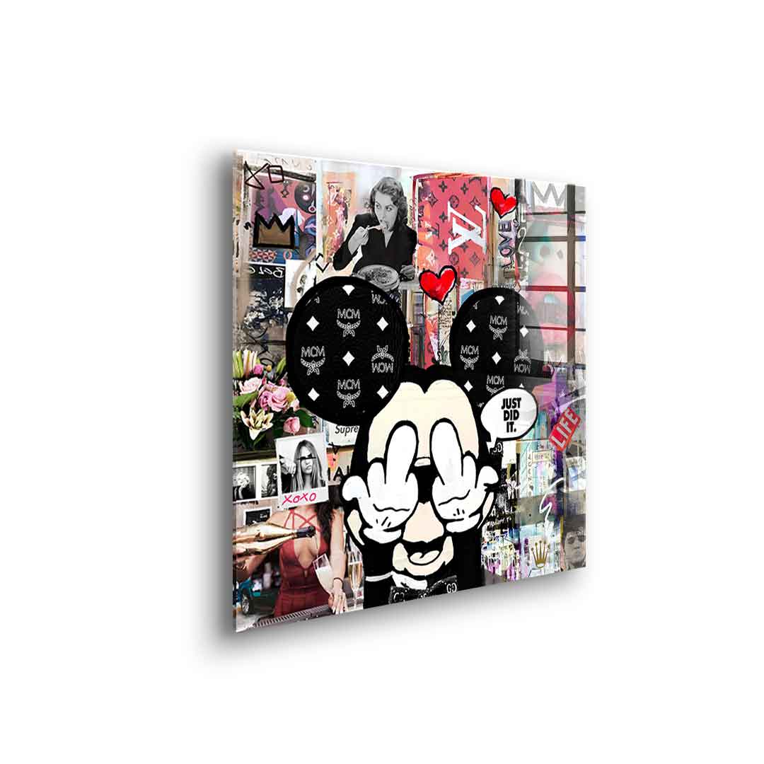 Comic Mouse, Just Did It - Acrylic Glass