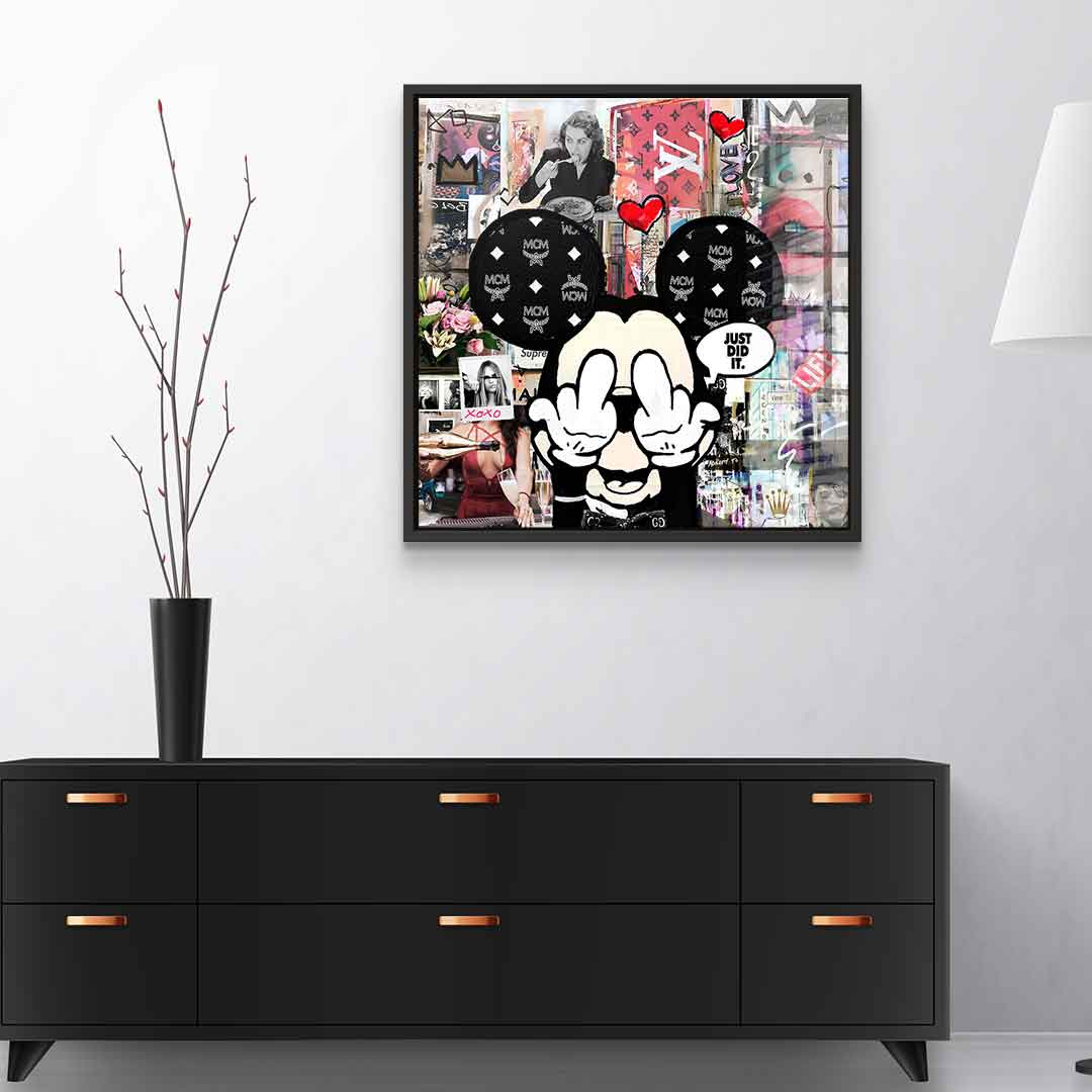 Comic Mouse, Just Did It - Acrylic Glass