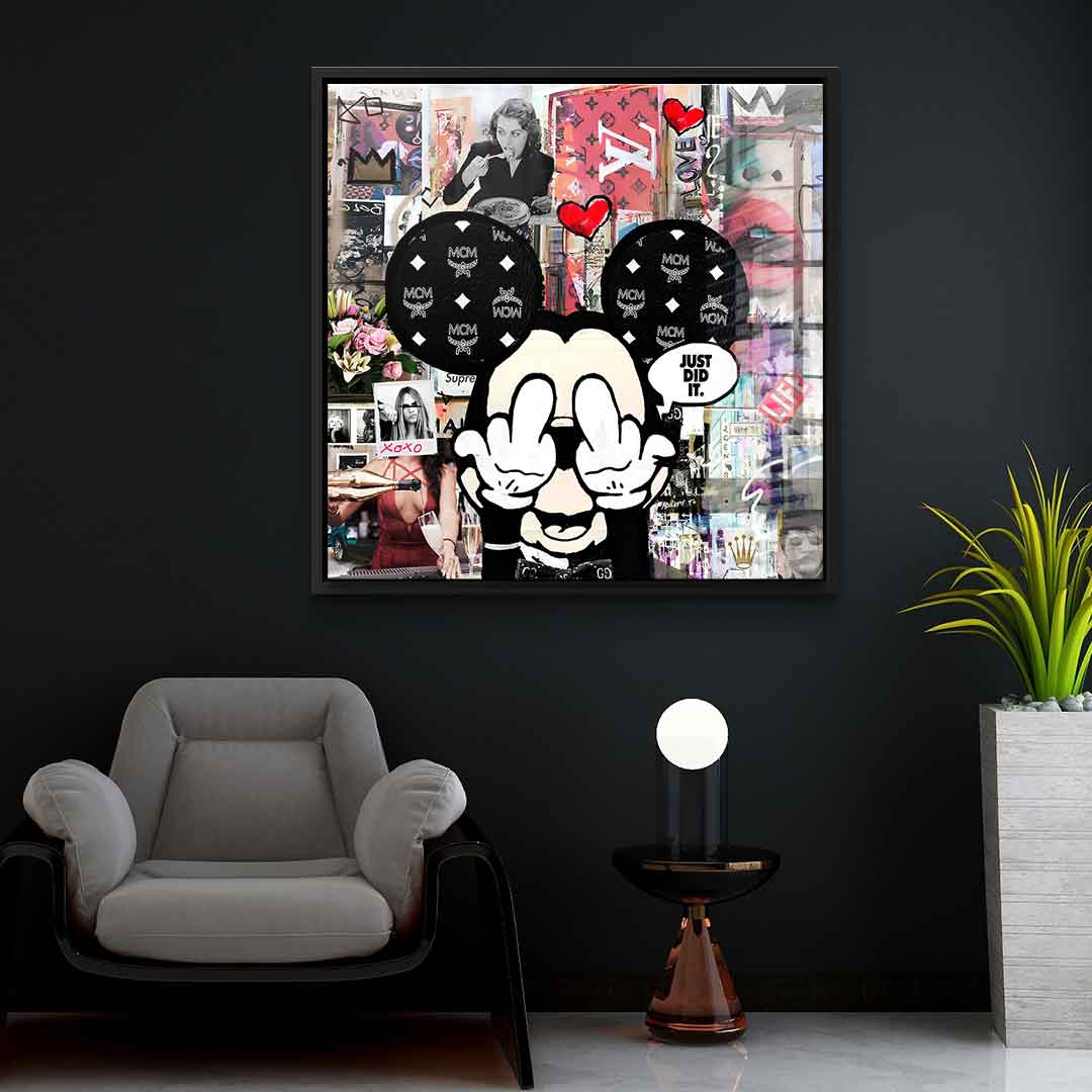 Comic Mouse, Just Did It - Acrylic Glass