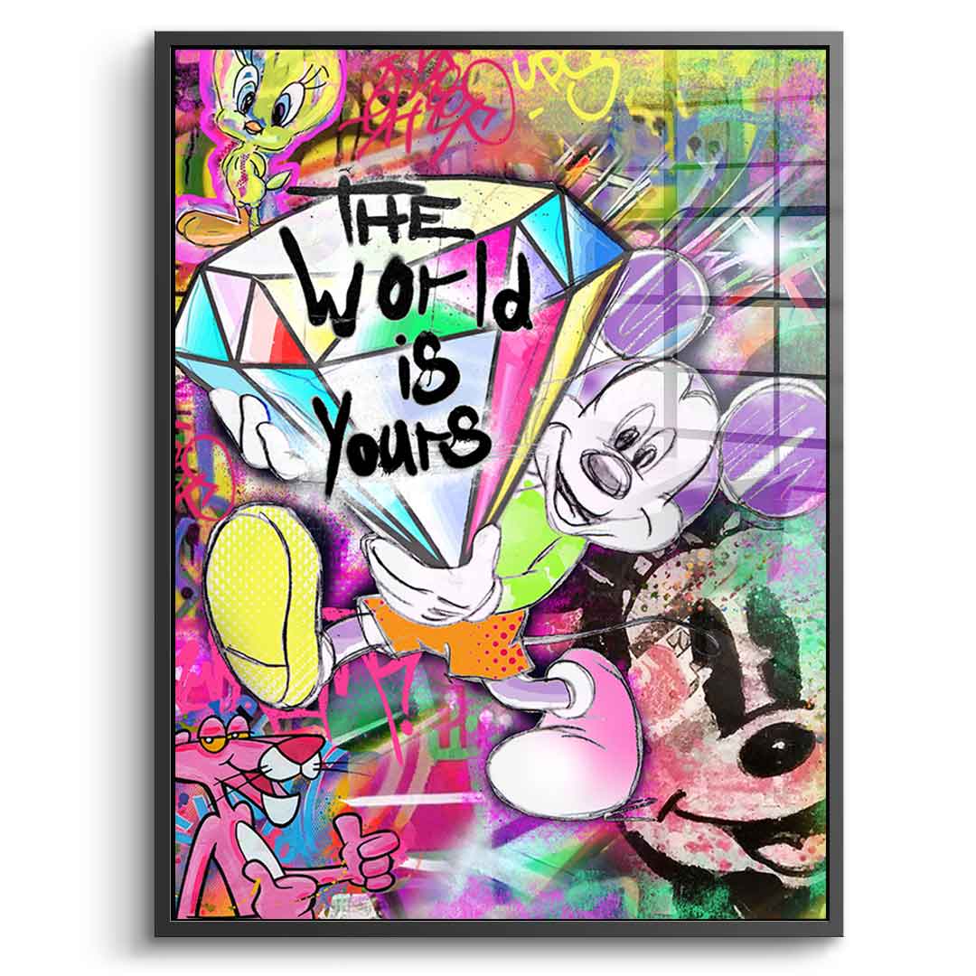 Mickey's World - Acrylglas
