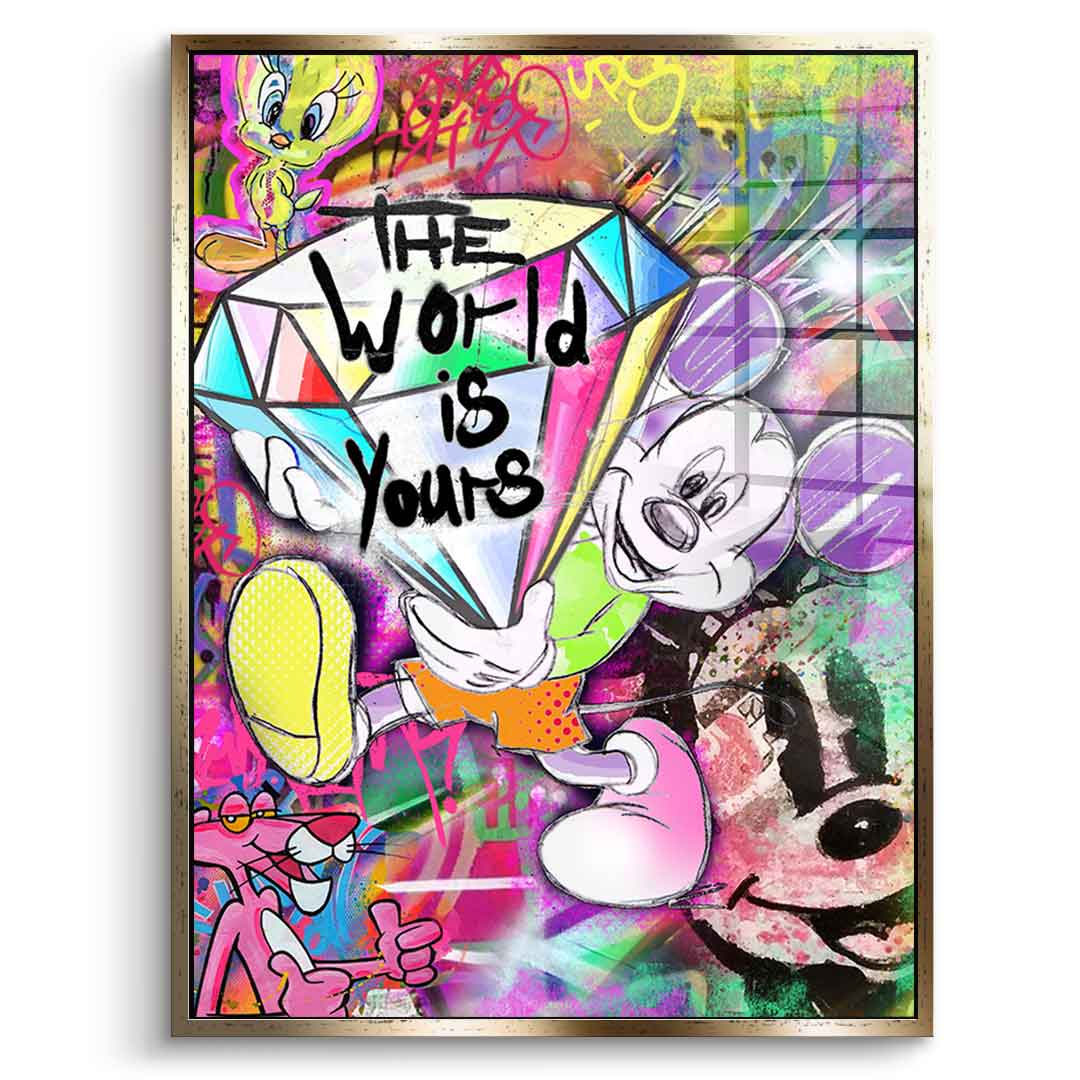 Mickey's World - Acrylglas