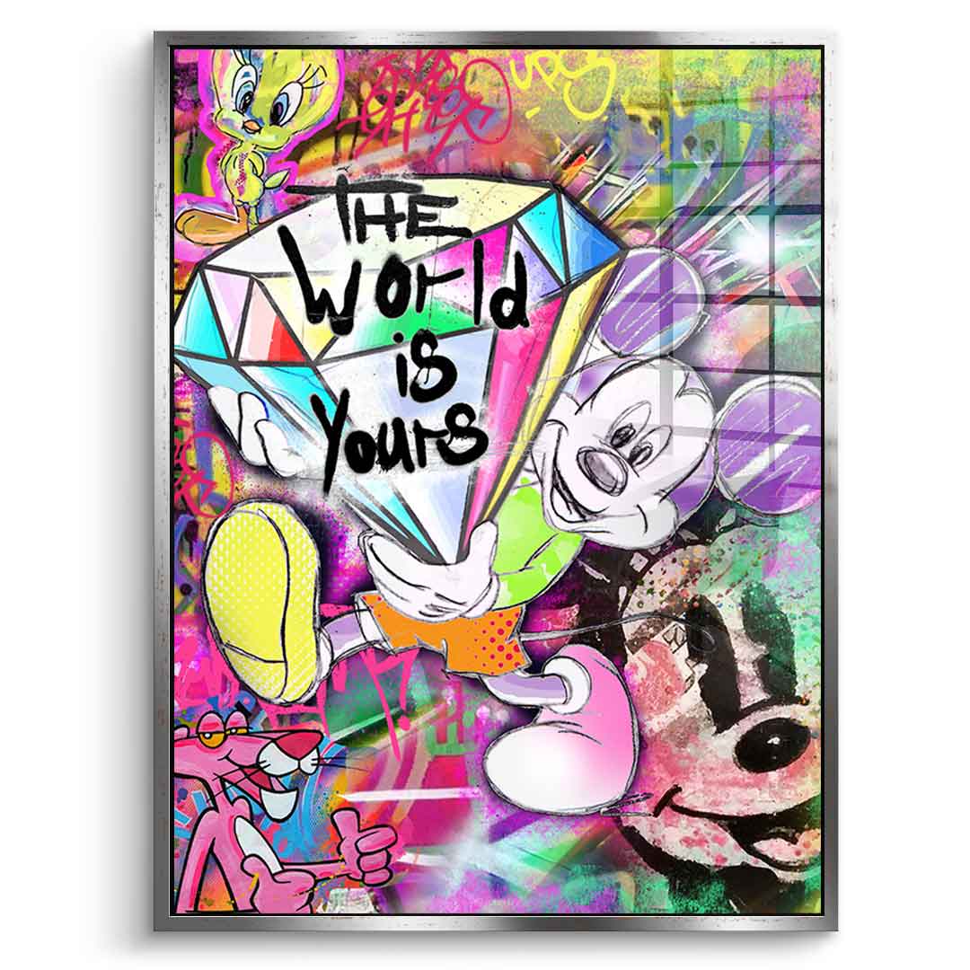 Mickey's World - Acrylglas