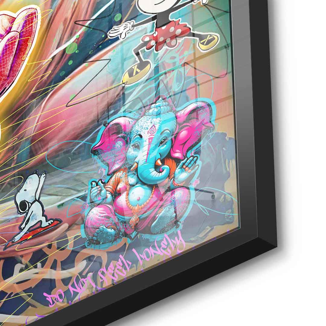 Mickey Yoga - Acrylglas