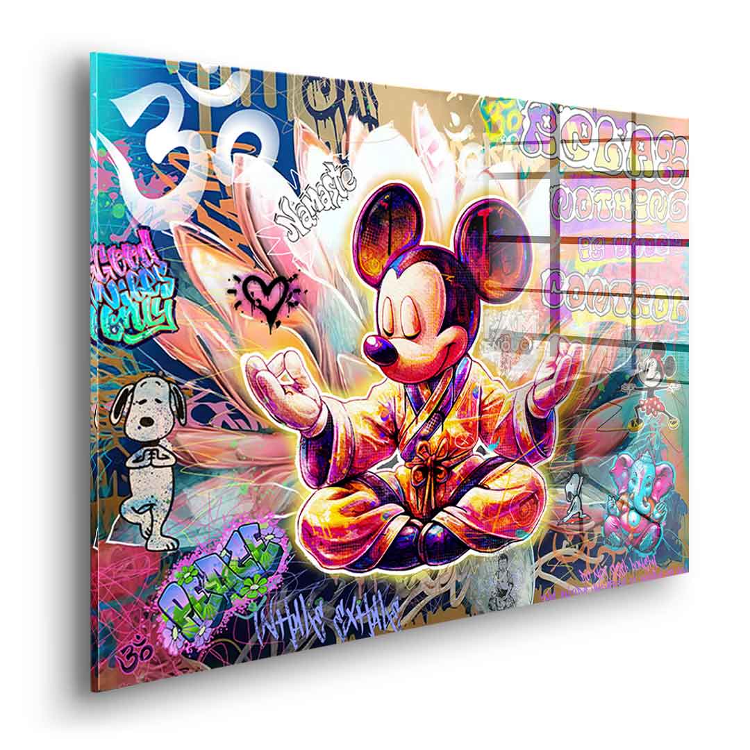 Mickey Yoga - Acrylglas