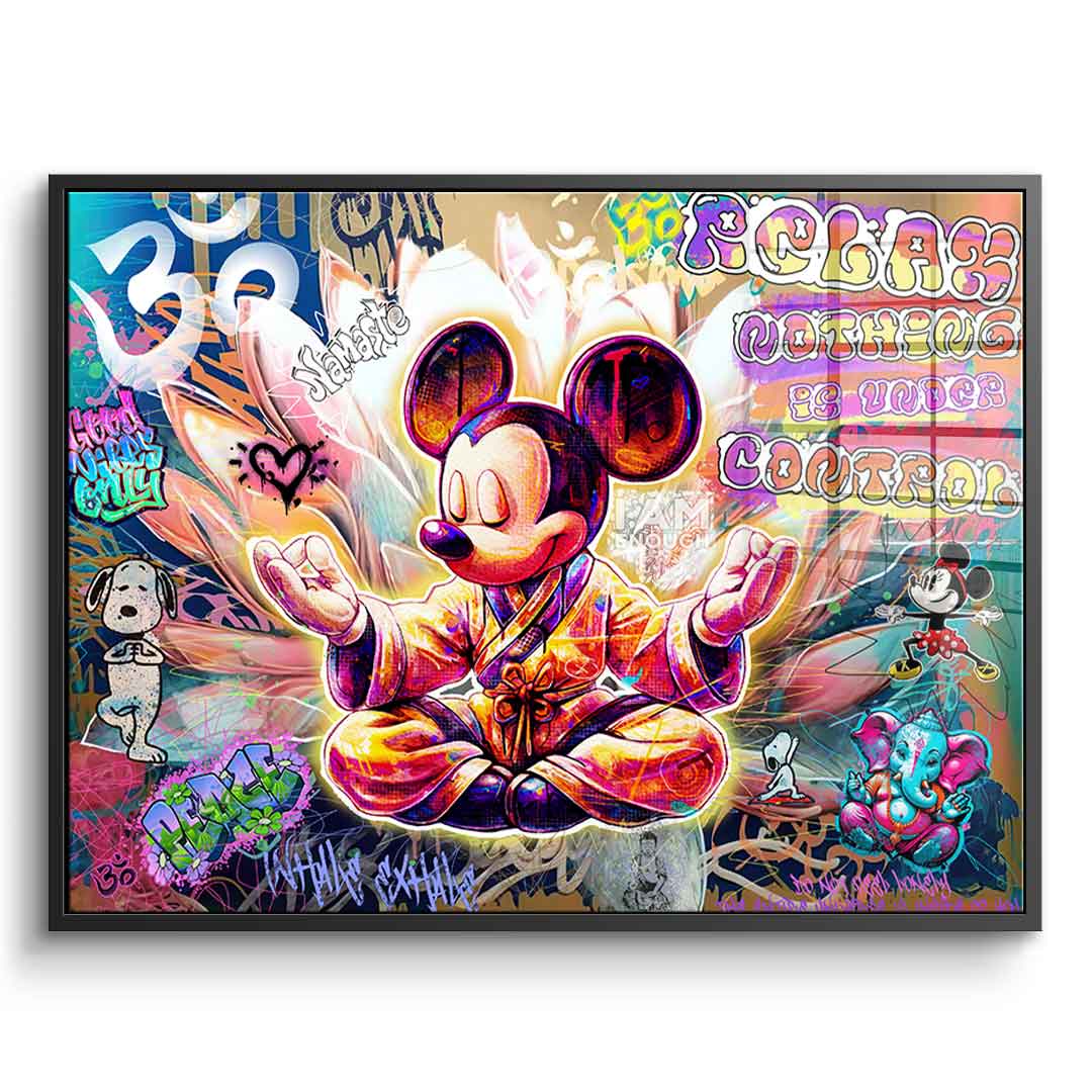 Mickey Yoga - Acrylglas